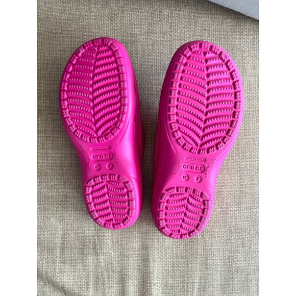 Crocs Freesail Candy Pink Clog Mule Slide | No Longer Made | Size Women's 7 EUC - Picture 9 of 9